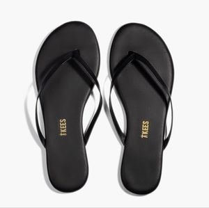 TKEES Black Flip Flops Thong Sandle